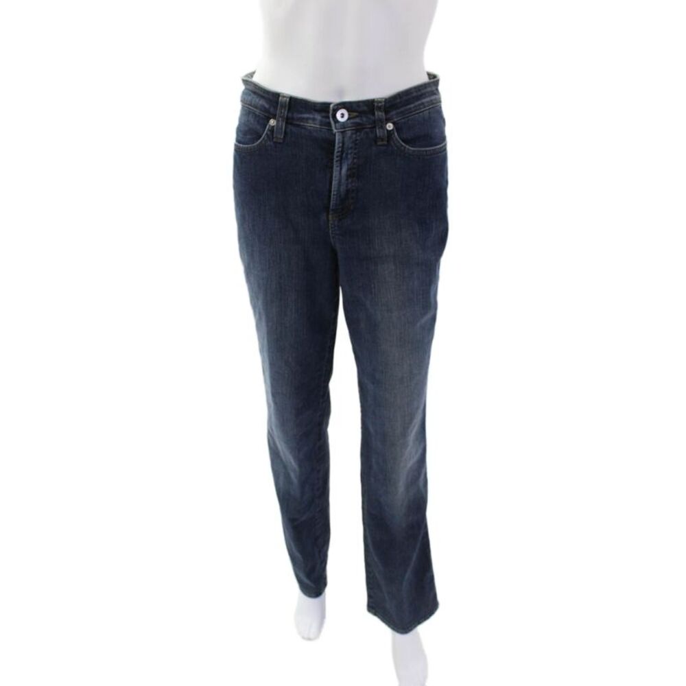 Cambio Womens Medium Wash High Rise Straight Leg Denim Jeans Blue Size 8